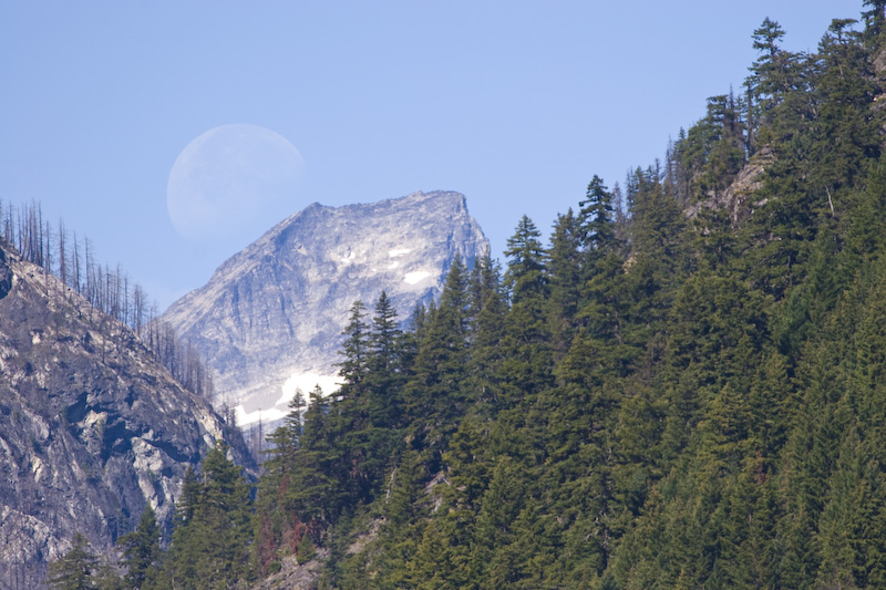Moon Above Davis Peak